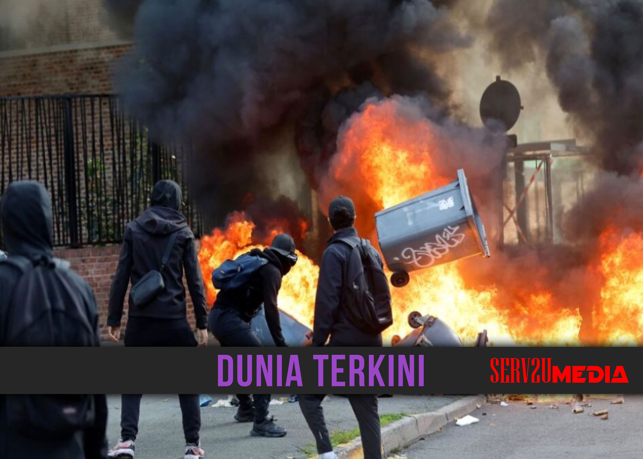 RUSUHAN GANAS LANDA PERANCIS, 2,400 DITAHAN